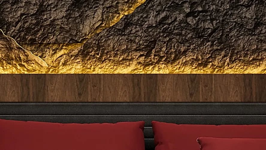 WB Interior Headboard and stone band design render